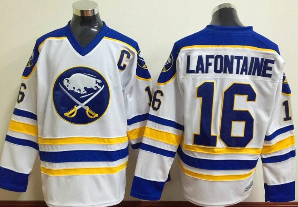 Mens Buffalo Sabres 16 Pat Lafontaine Ice Hockey Jerseys
