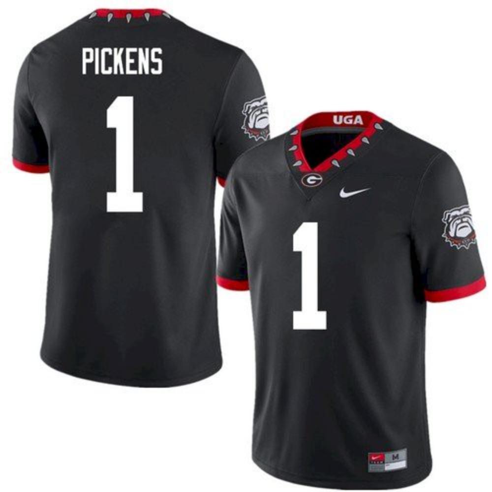 Mens Bulldogs Mascot George Pickens 100th Anniversary Black Jersey