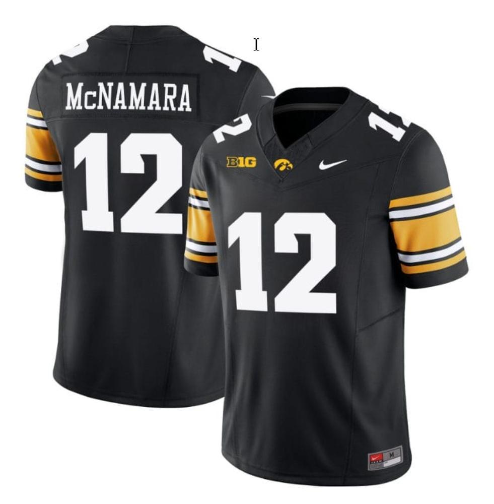 Mens Cade Mcnamara Jersey 12 Iowa Hawkeyes Collegeblack