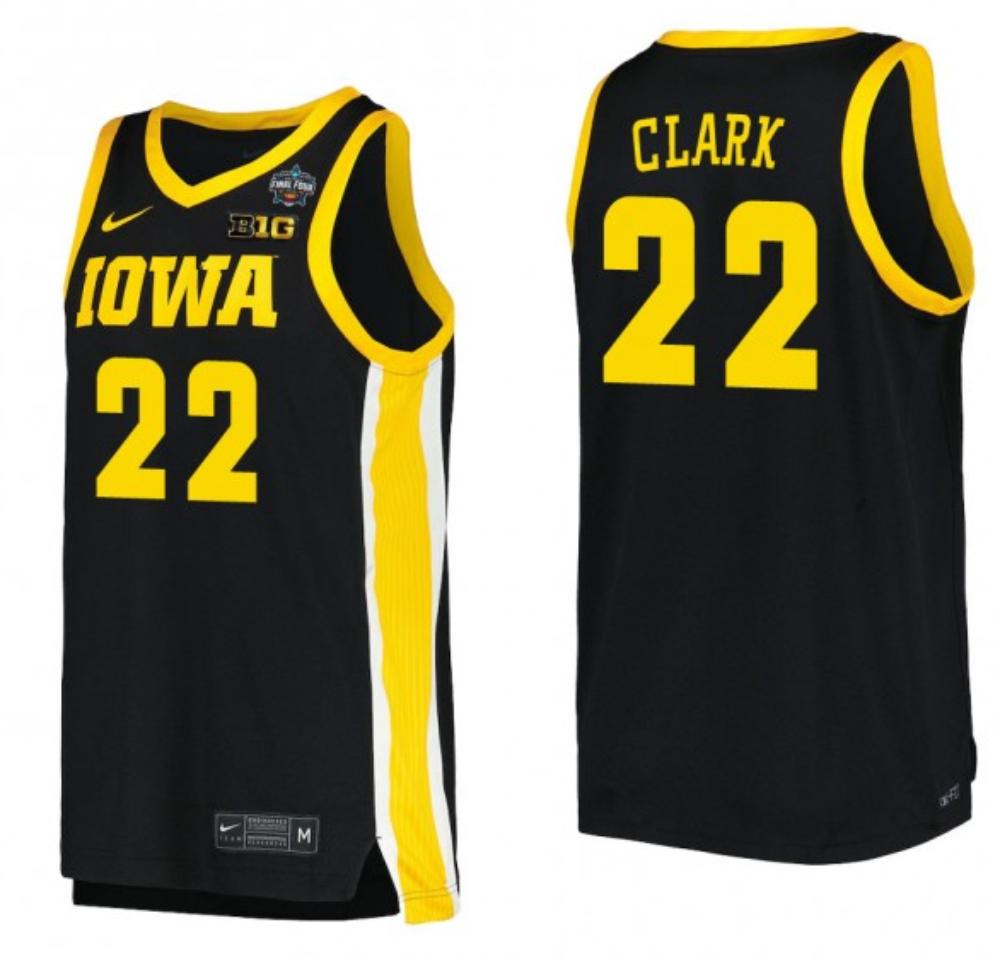 Mens Caitlin Clark Iowa Hawkeyes 2023 National Basketball Black Jersey