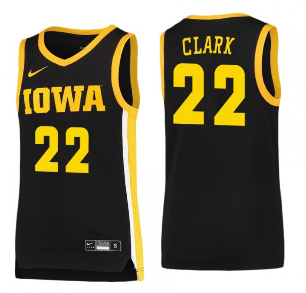 Mens Caitlin Clark Iowa Hawkeyes Team Replica Basketball Jersey Black