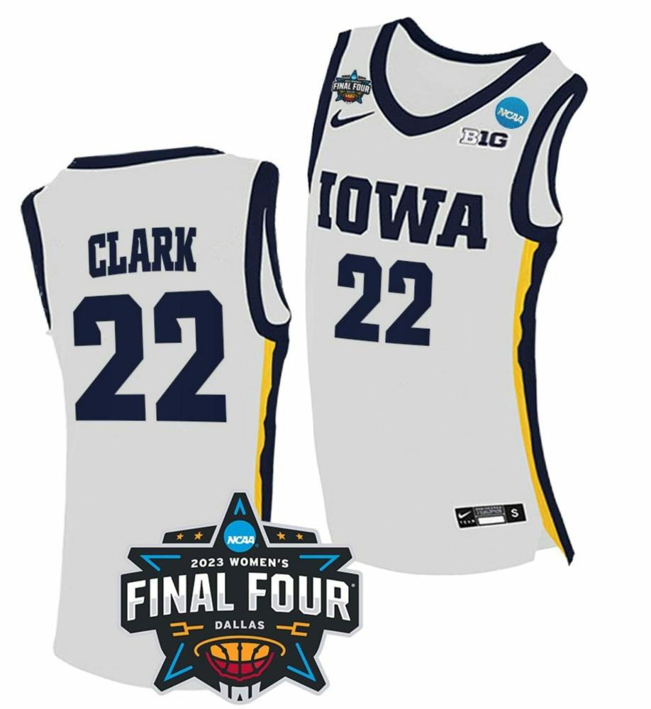 Mens Caitlin Clark Jersey Iowa Hawkeyes Basketball 2023 Ncaa Final Four White