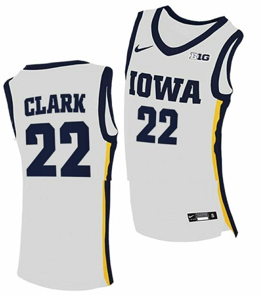 Mens Caitlin Clark Jersey Iowa Hawkeyes Basketball White 22