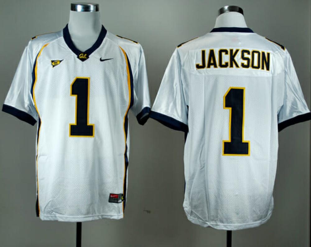Mens California Golden Bears 1 Desean Jackson Ncaa Football Jersey White