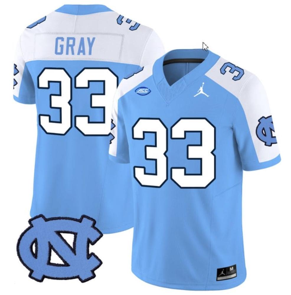 Mens Cedric Gray Jersey 33 North Carolina Tar Heels Vapor Limited College Blu