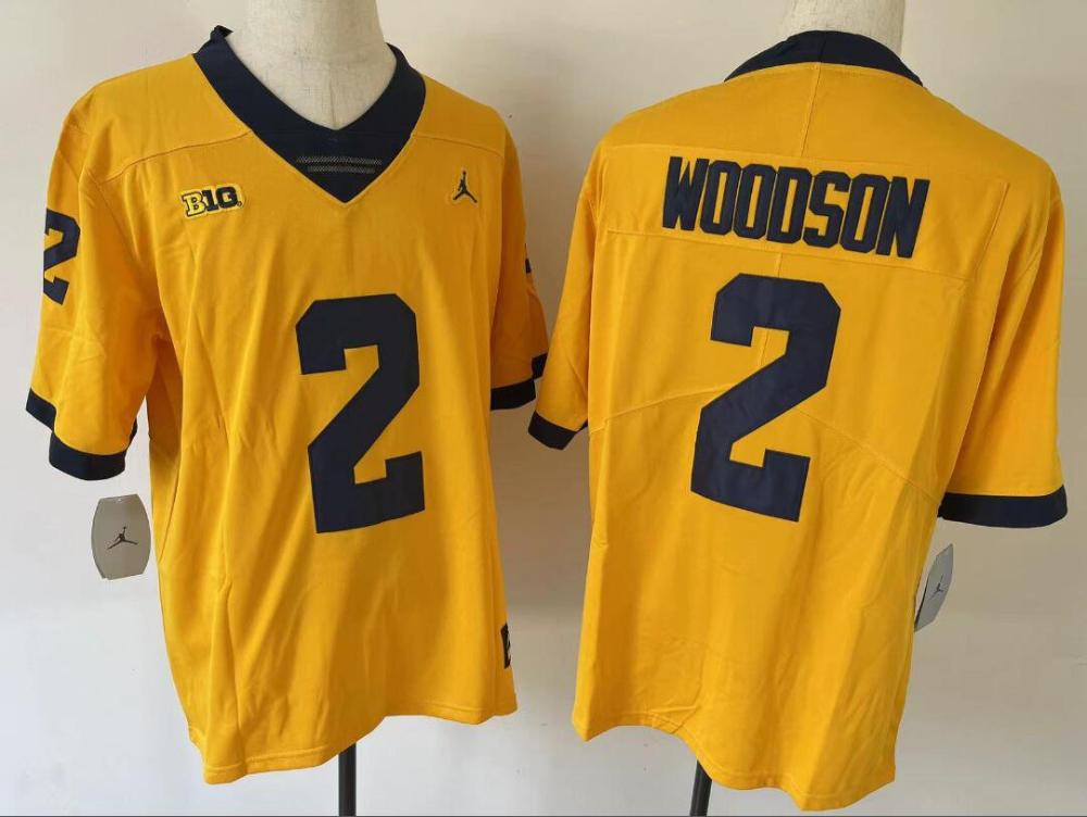 Mens Charles Woodson 2 Michigan Wolverines Limited Jersey Yellow