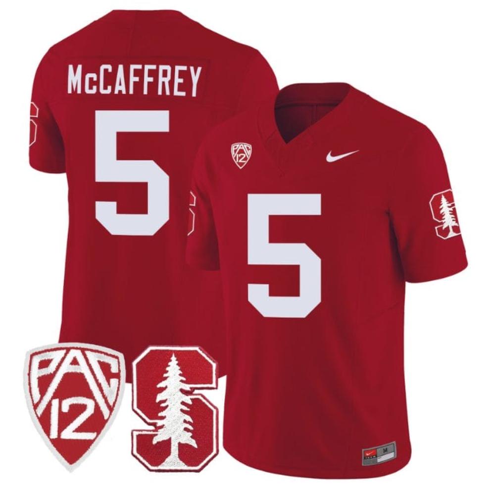 Mens Christian Mccaffrey Jersey 5 Standford Cardinal Jersey Collegecrimson