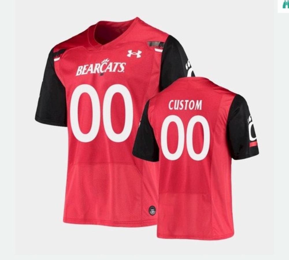 Mens Cincinnati Bearcats Custom Red Football Jersey