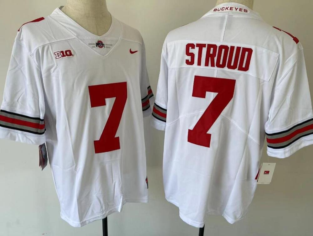 Mens Cj Stroud 7 Ohio State Buckeyes Limited Jersey White