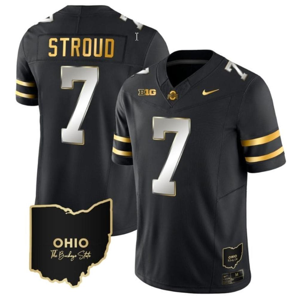 Mens Cj Stroud Jersey 7 Ohio State Buckeyes College Football Stitched