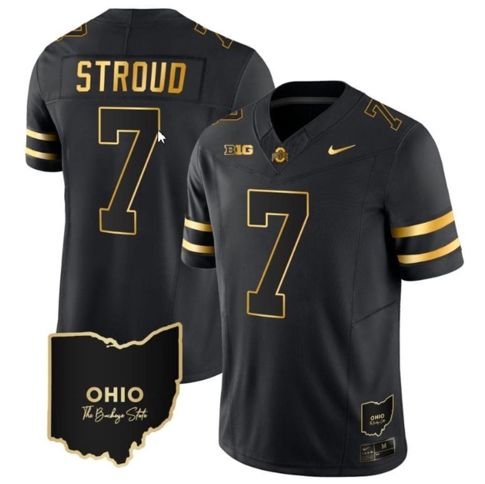Mens Cj Stroud Jersey 7 Ohio State Buckeyes College Football Stitched Vapor