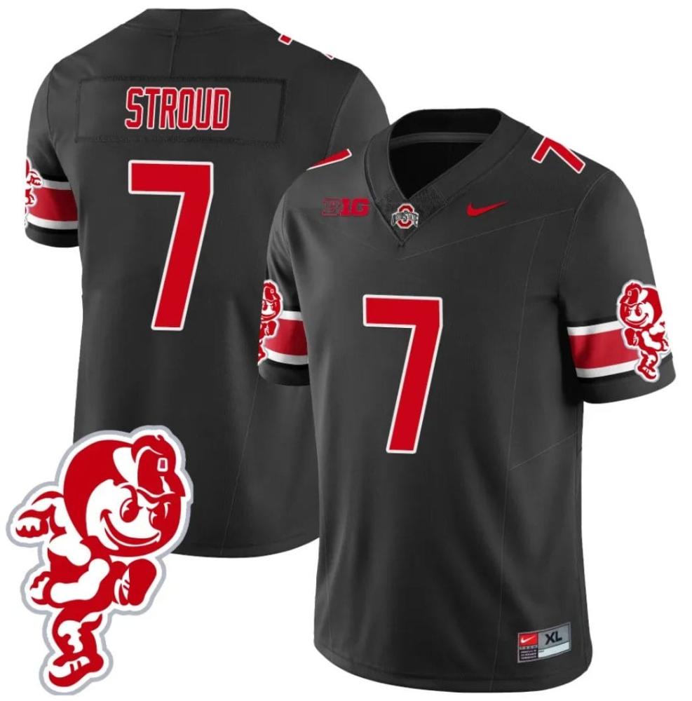 Mens Cj Stroud Jersey 7 Ohio State Buckeyes Football 2023 Stitched Brutus Buc