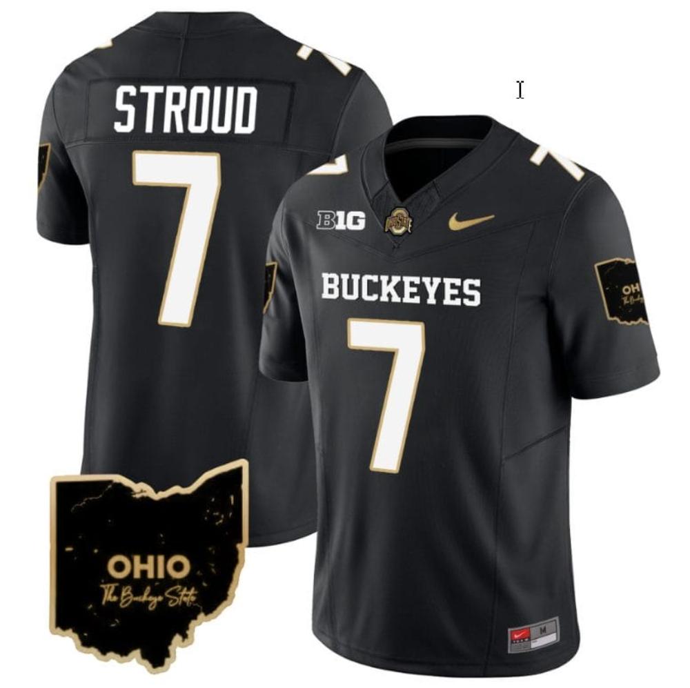 Mens Cj Stroud Jersey 7 Ohio State Buckeyes Special Vapor Limited Black
