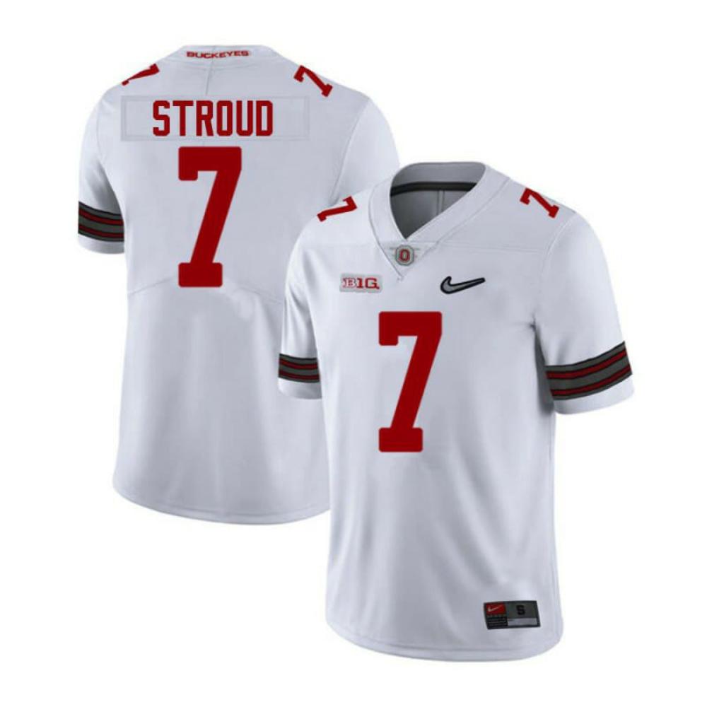 Mens Cj Stroud Ohio Jersey 7 Ncaa College Football Limited White Alumni