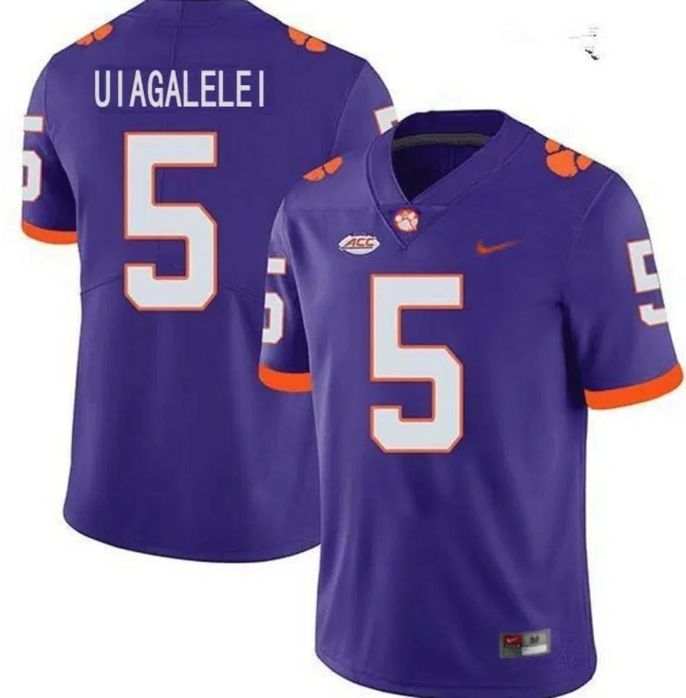 Mens Clemson Tigers 5 Uiagalelei College Football Jersey Purple