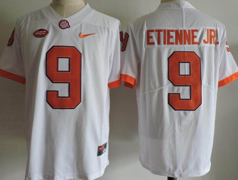 Mens Clemson Tigers 9 Travis Etienne Jr College Football Jersey White