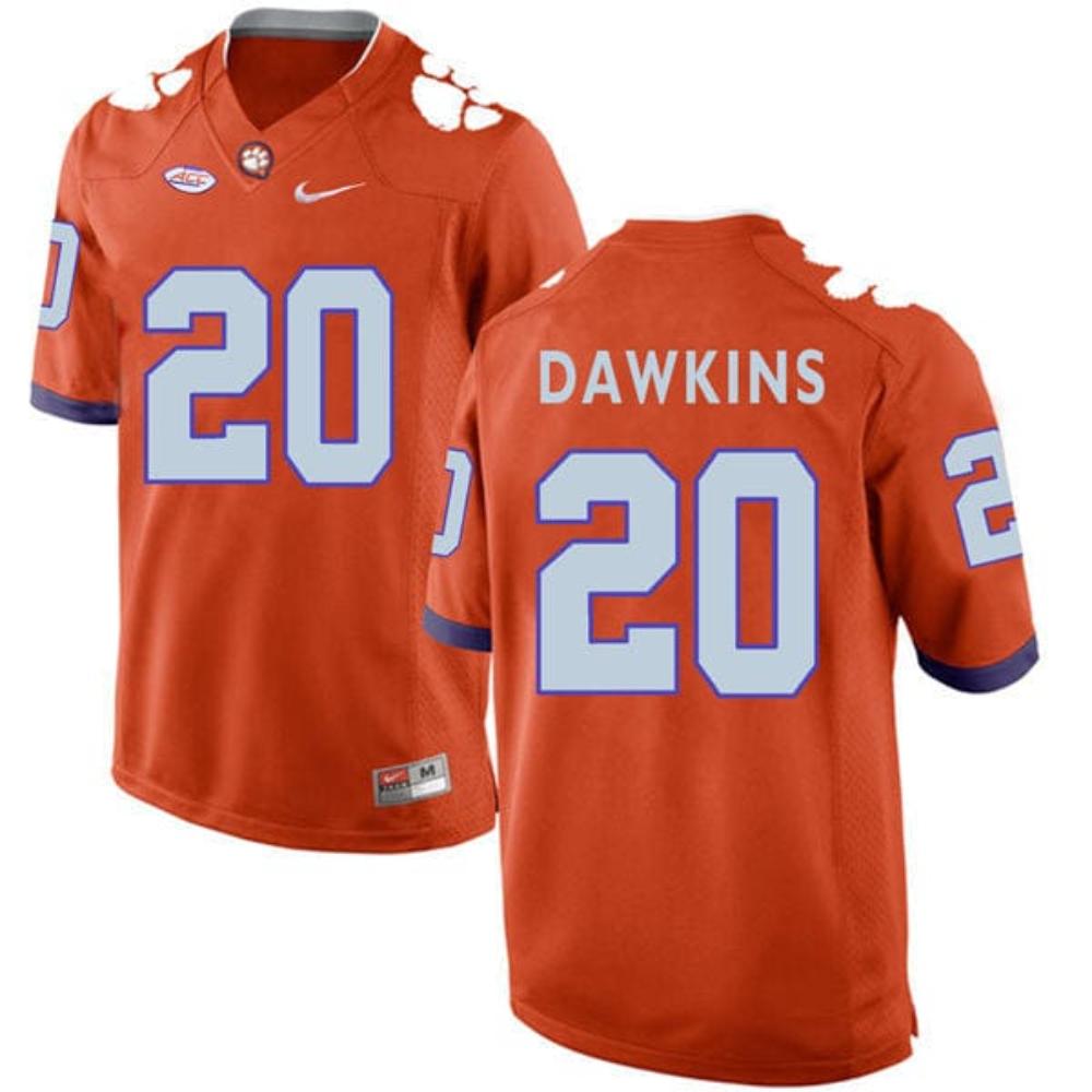 Mens Clemson Tigers Brian Dawkins Jersey 20 College Orange