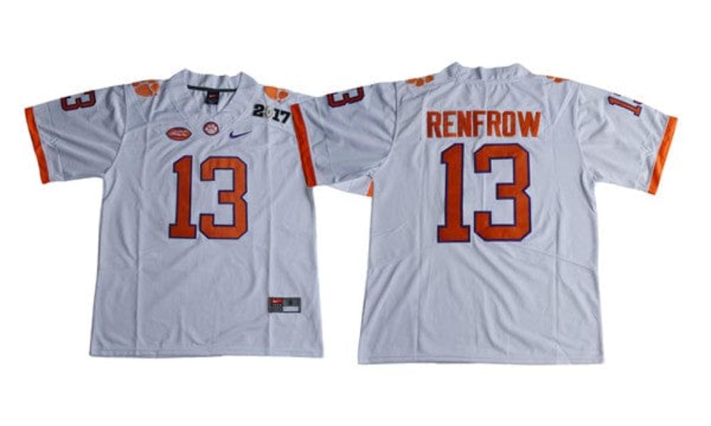Mens Clemson Tigers Hunter Renfrow Jersey 13 College White