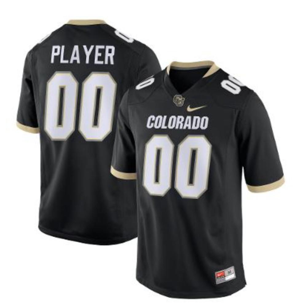 Mens Colorado Buffaloes Nike Pick a player Nil Replica Football Jersey   Black