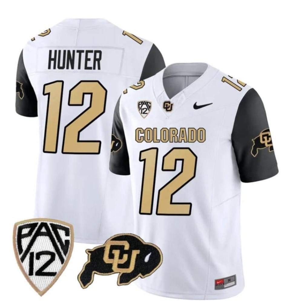 Mens Colorado Buffaloes Travis Hunter Jersey 12 Vapor Limited College Footbal