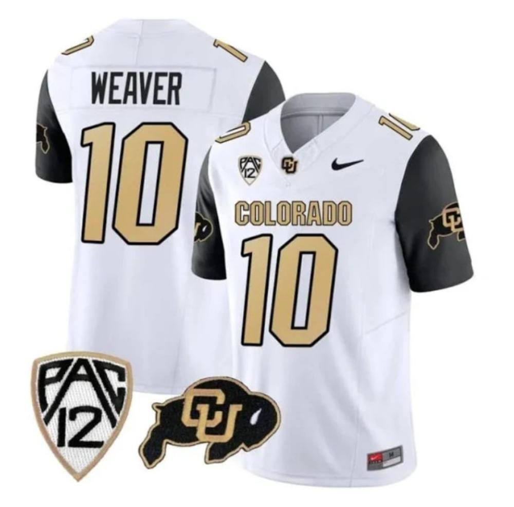 Mens Colorado Buffaloes Xavier Weaver Jersey 10 Vapor Limited College Black
