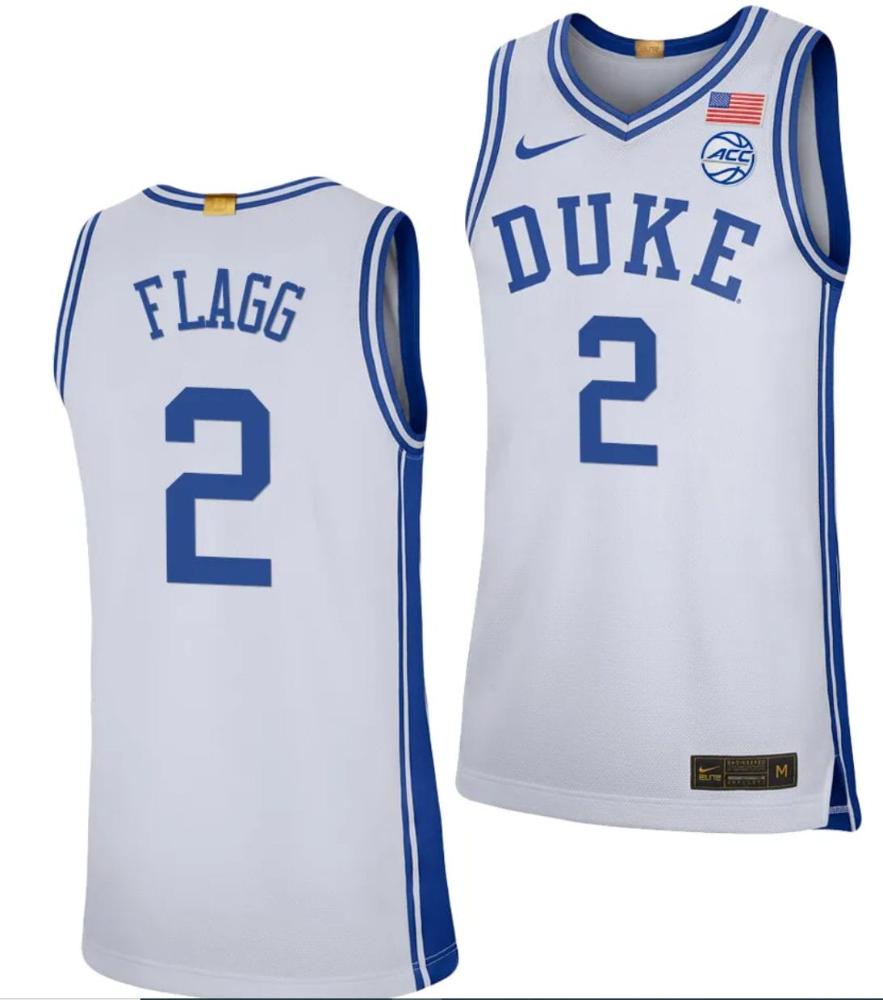 Mens Cooper Flagg Jersey 2 Duke Blue Devils Basketball College White