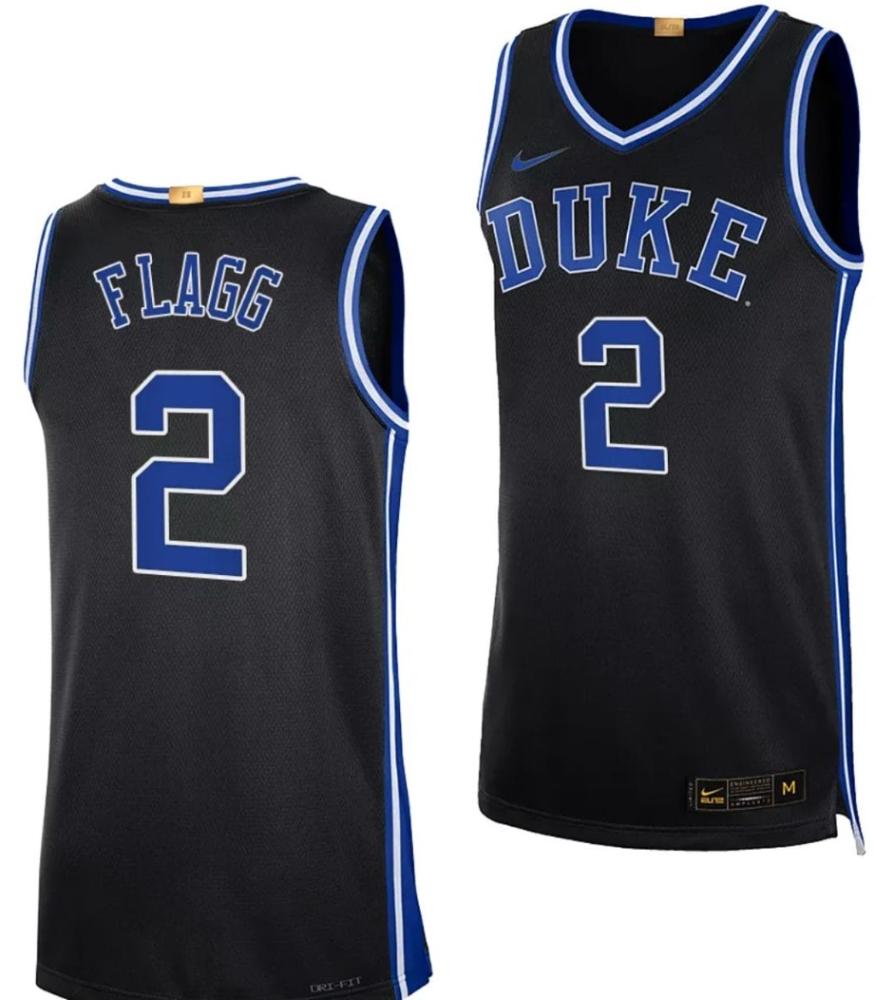 Mens Cooper Flagg Jersey 2 Duke Blue Devils College Basketball Black