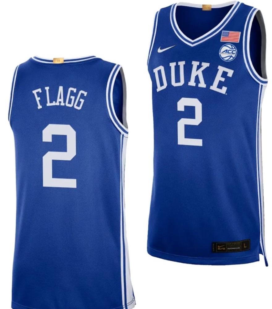 Mens Cooper Flagg Jersey 2 Duke Blue Devils College Basketball Royal