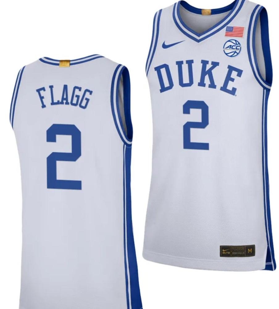 Mens Cooper Flagg Jersey 2 Duke Blue Devils College Basketball White