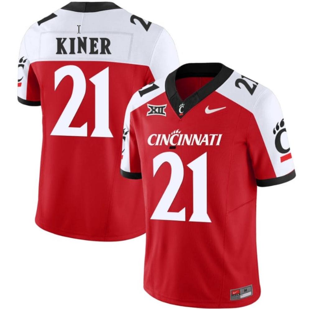 Mens Corey Kiner Jersey 21 Cincinnati Bearcats Vapor Limited College Red Alt