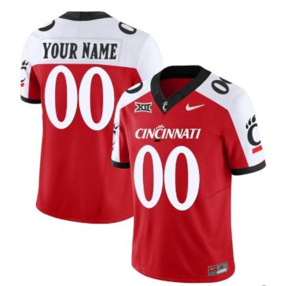 Mens Custom Cincinnati Bearcats Jersey College Football Red Alternate