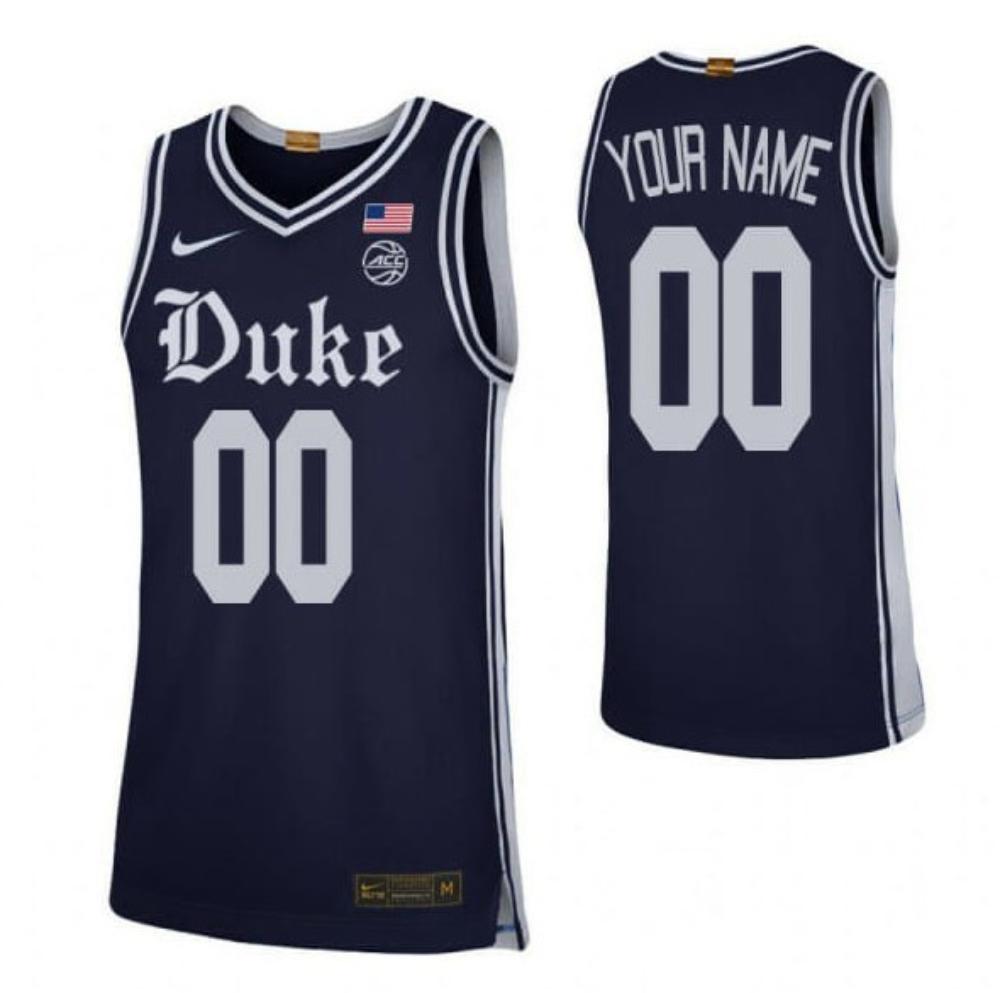 Mens Custom Duke Blue Devils Jersey Name And Number Basketball Elite Navy