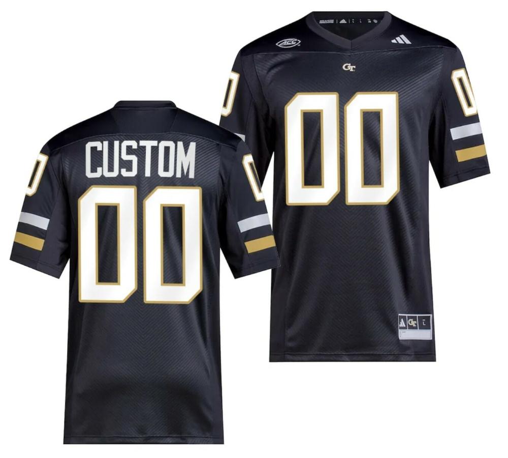Mens Custom Georgia Tech Jersey Black College Football 2023