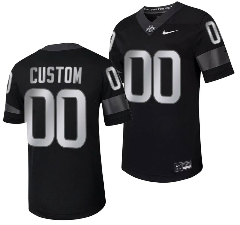 Mens Custom Iowa State Cyclones Jersey Alternate College Football Black