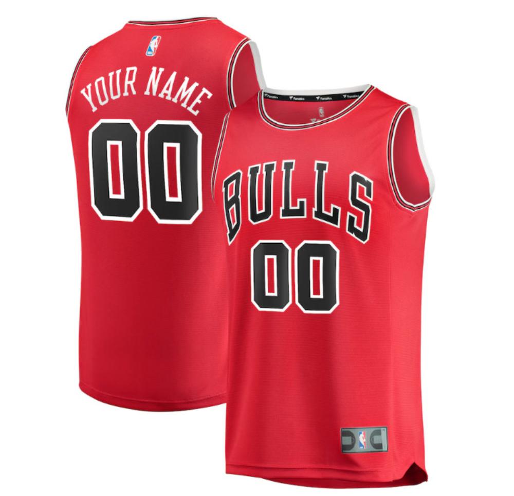 Mens Custom Jersey Chicago Bulls Basketball All Stitched Red