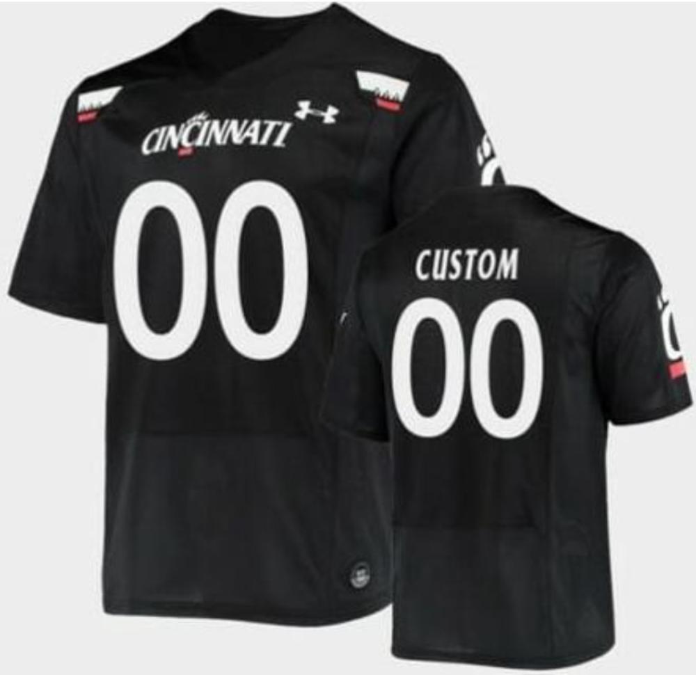 Mens Custom Jersey Cincinnati Bearcats Jersey Football Jersey Black