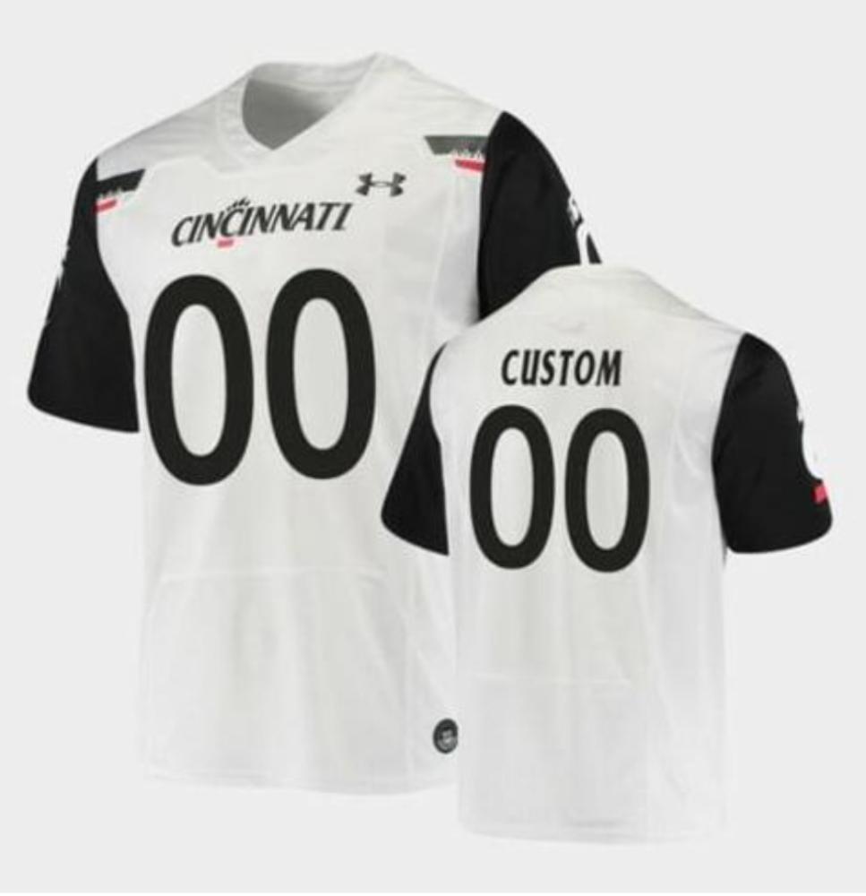 Mens Custom Jersey Cincinnati Bearcats Jersey Football Jersey White