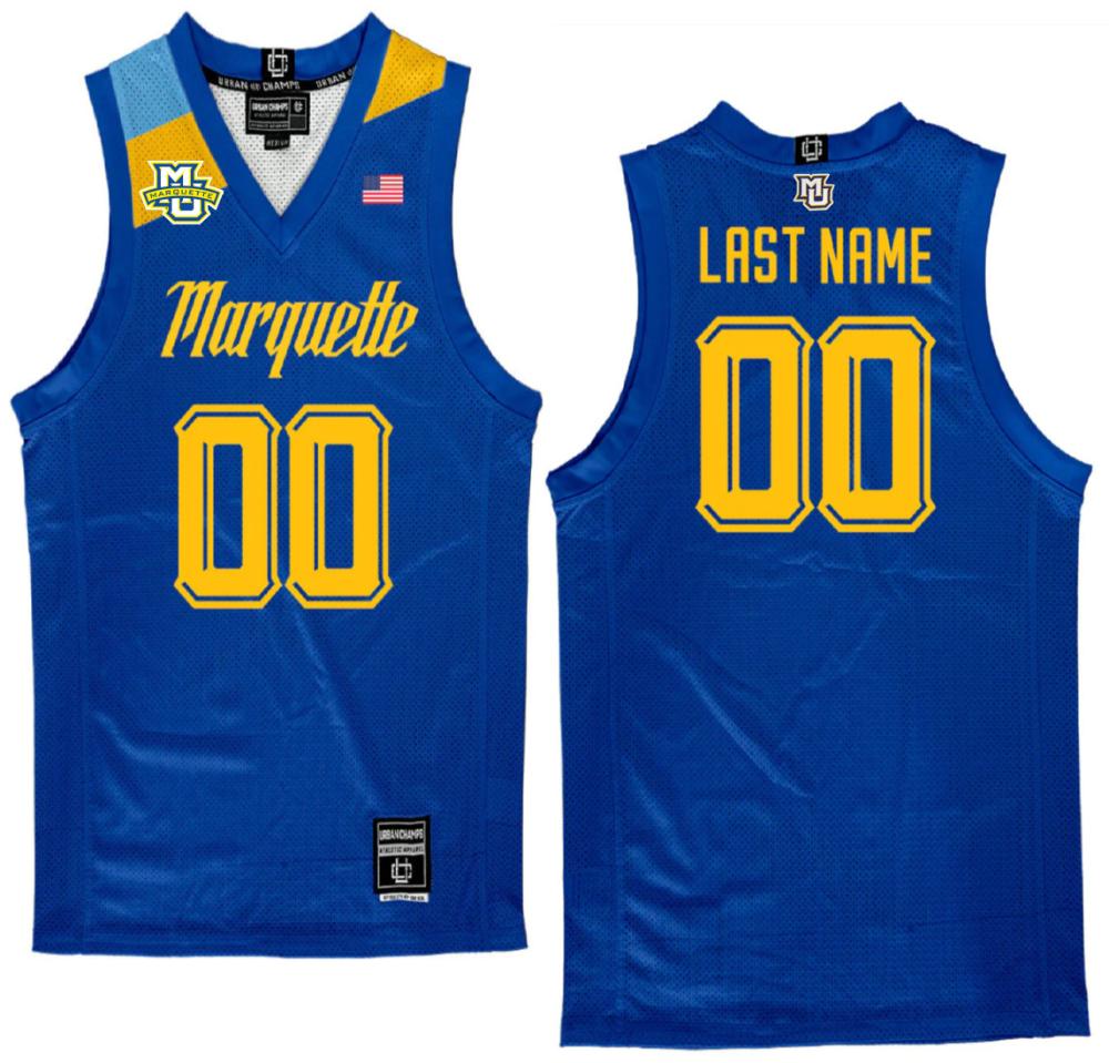 Mens Custom Jersey Marquette Golden Eagles College Basketball Jersey Navy