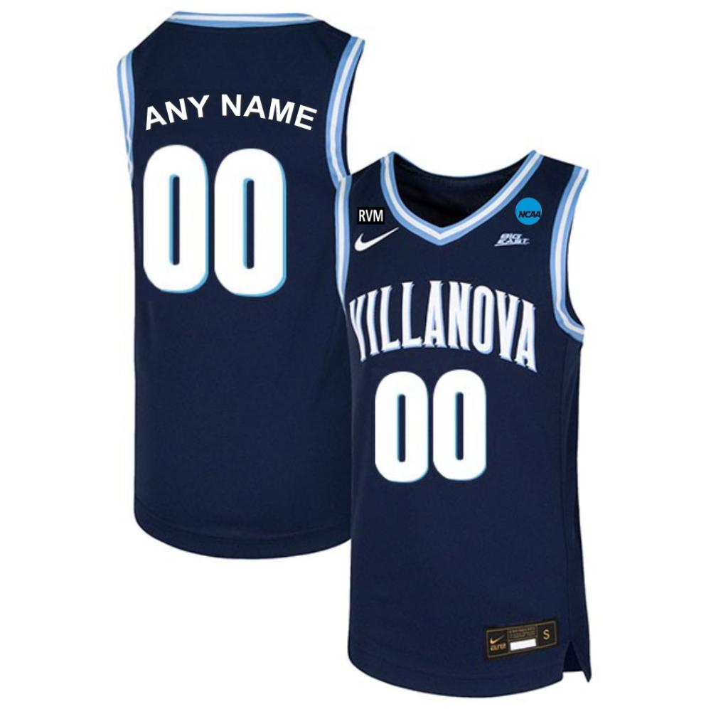 Mens Custom Jersey Villanova Wildcats College Basketball Navy Jersey