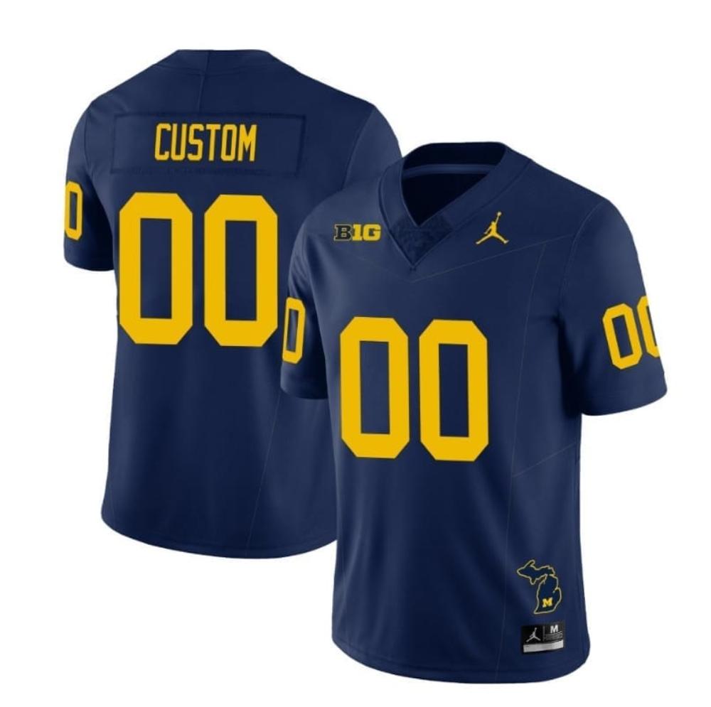 Mens Custom Michigan Wolverines Jersey Special College Football 2023 Stitched