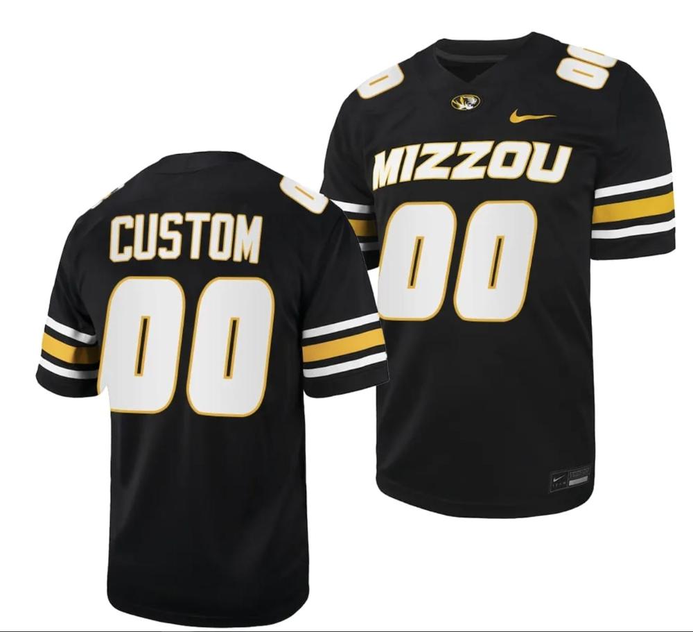 Mens Custom Missouri Tigers Jersey Ncaa College Football 2023 Black