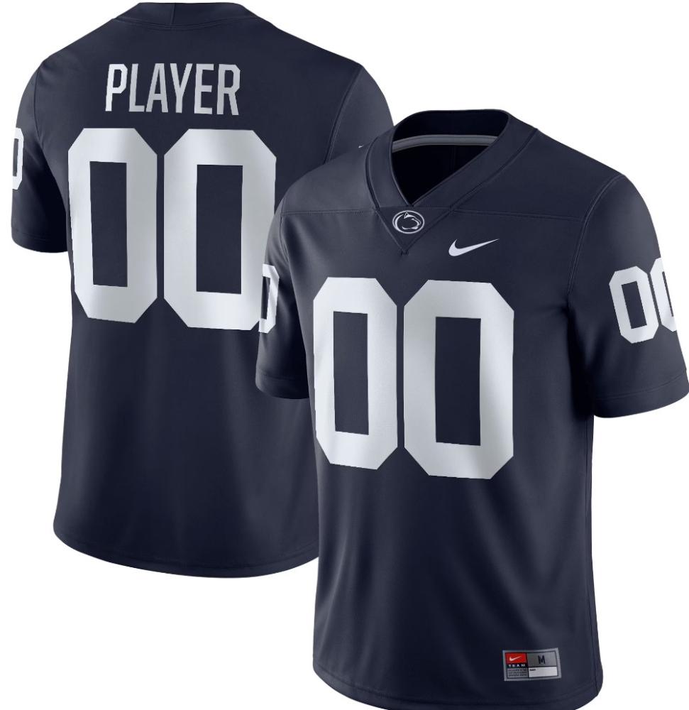 Mens Custom Name Number Penn State Nittany Lions College Football Jersey Navy