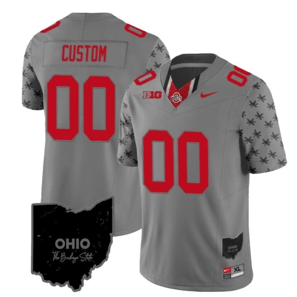 Mens Custom Ohio State Buckeyes Jersey College Footb Black