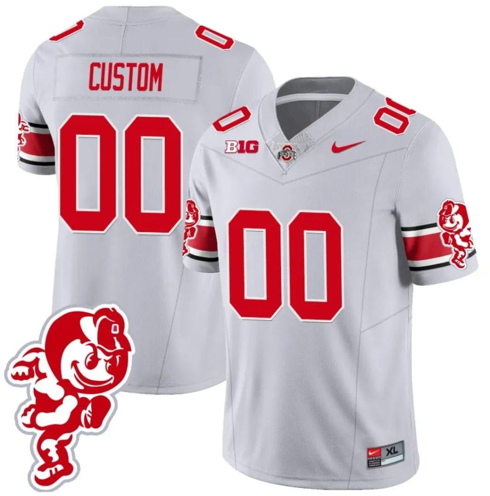 Mens Custom Ohio State Jersey Name And Number Football Stitched Brutus Buckeye