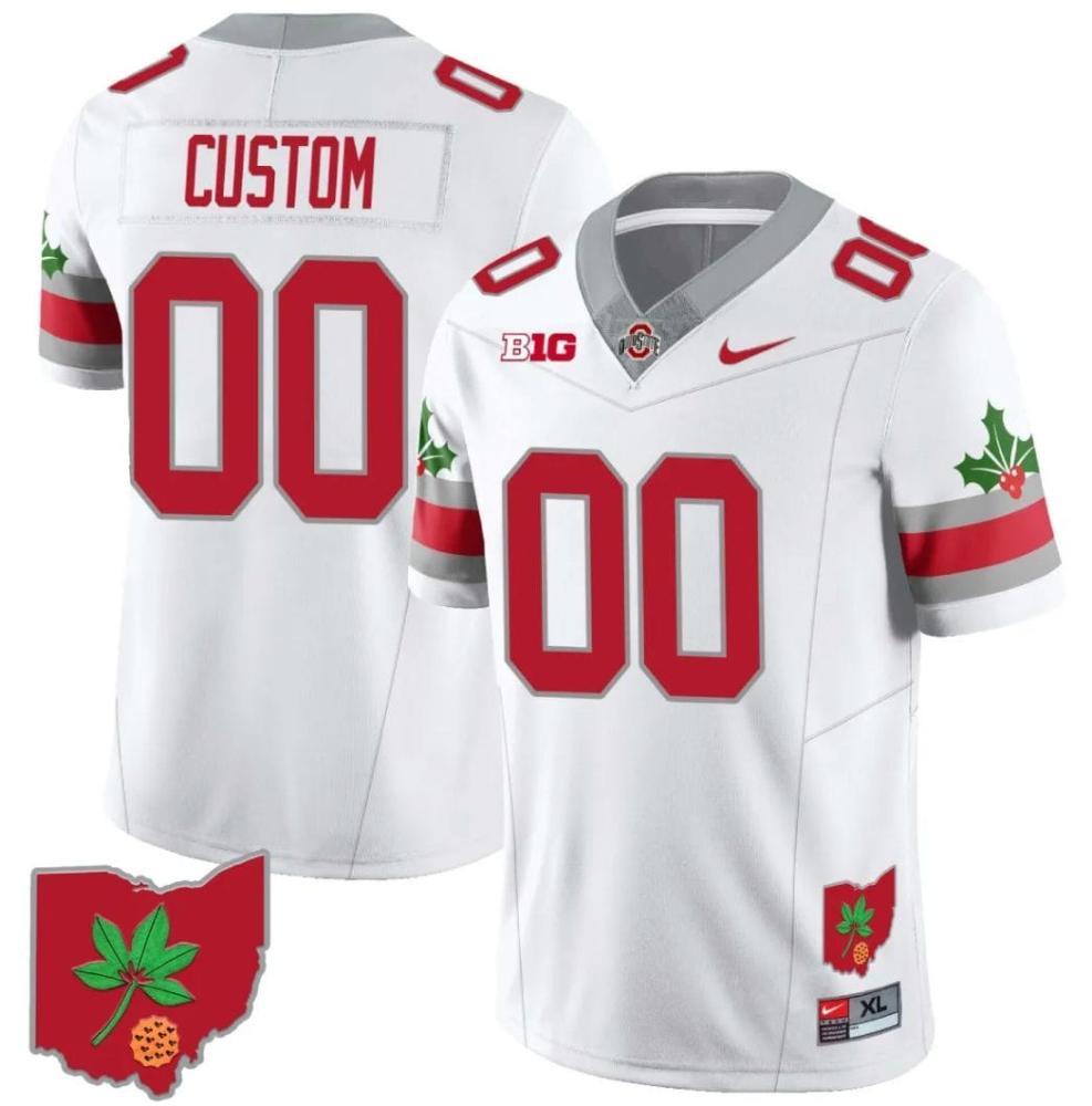 Mens Custom Ohio State Jersey Name And Number Football Stitched Ohio Map Style