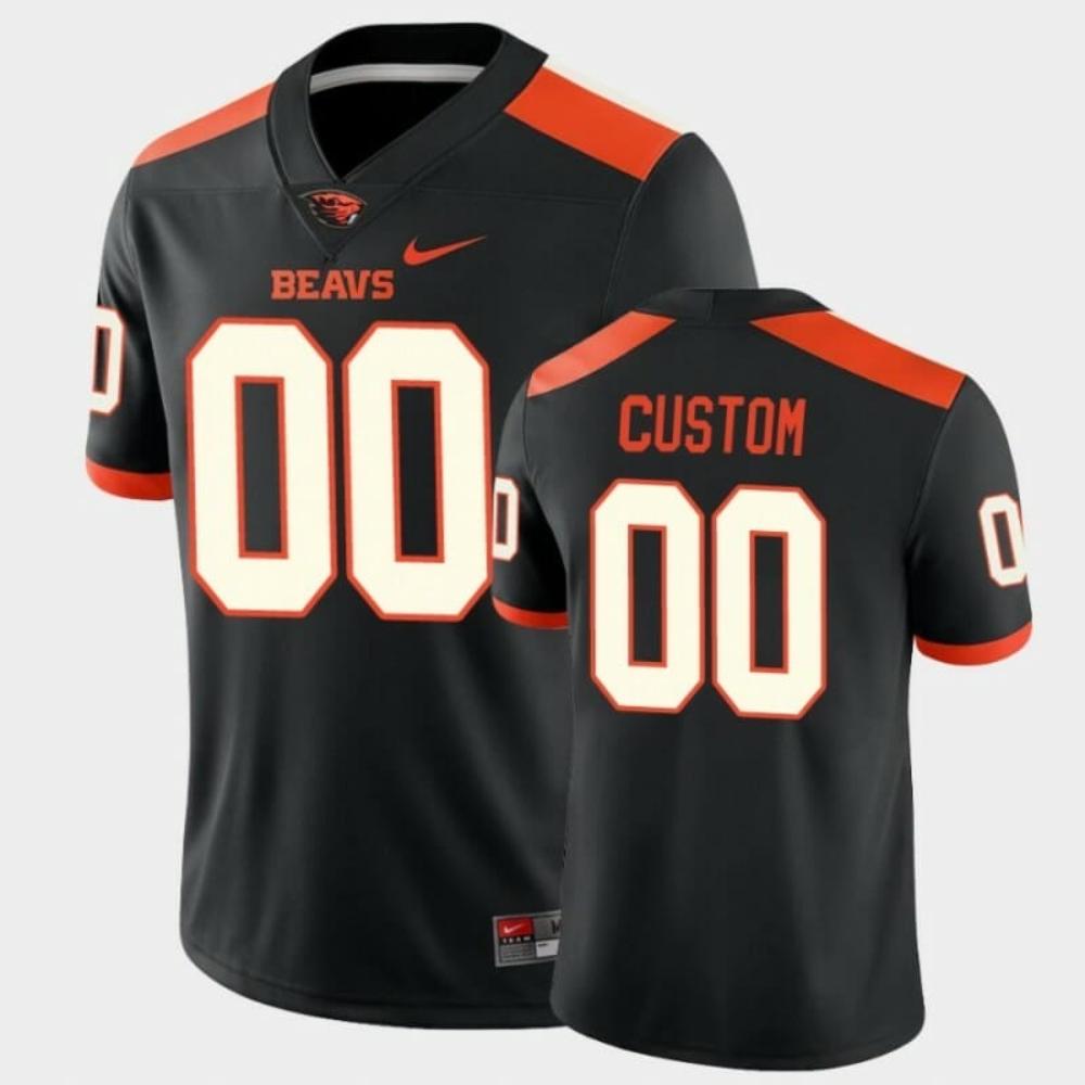 Mens Custom Oregon State Beavers Jersey College Football Game Black