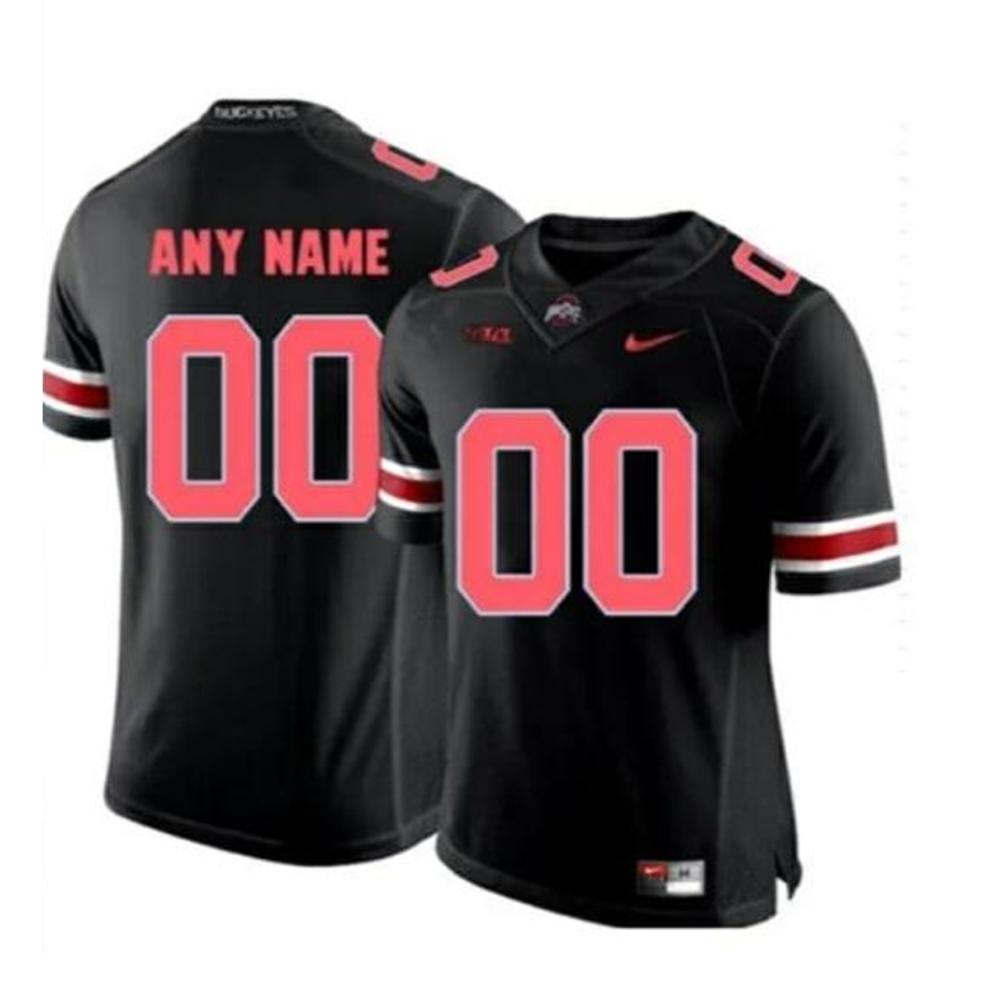 Mens Custom Osu Jersey Ncaa Ohio State Buckeyes College Football Black
