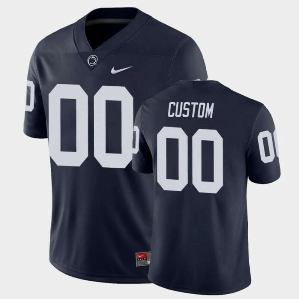 Mens Custom Penn State Football Jersey College Game Navy
