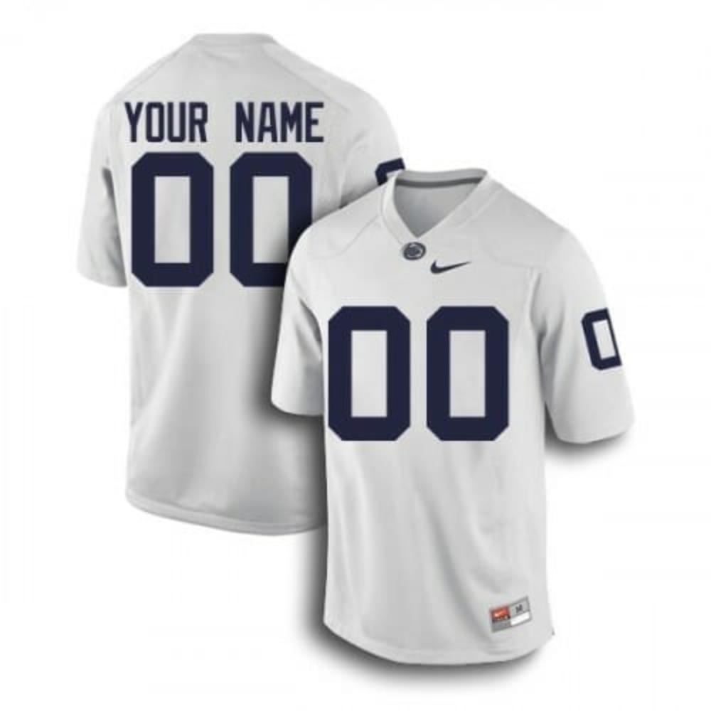 Mens Custom Penn State Football Jersey Ncaa White