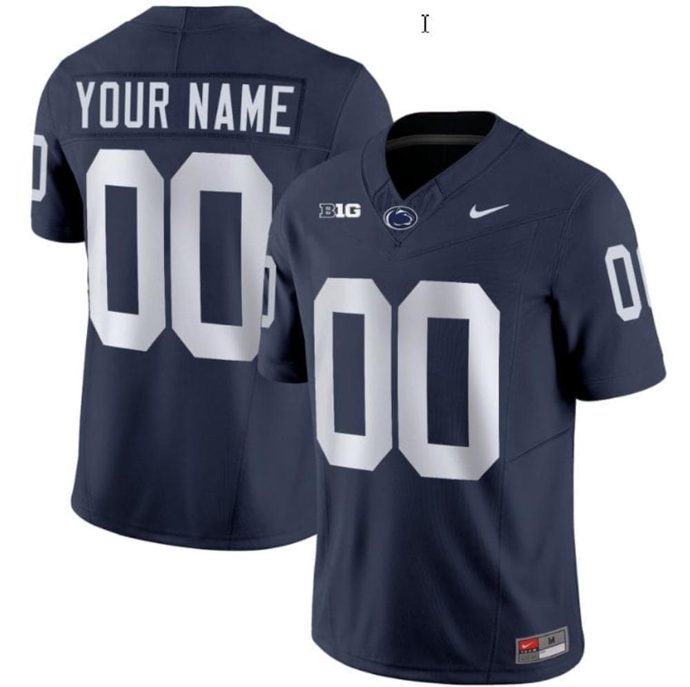 Mens Custom Penn State Nittany Lions Jersey College Football Black